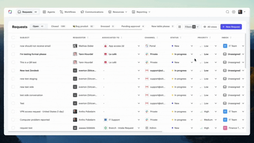 How to switch from one workspace to another on Siit