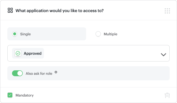 Select trigger app access