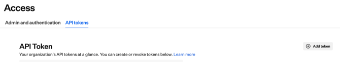 Add token page on Iru
