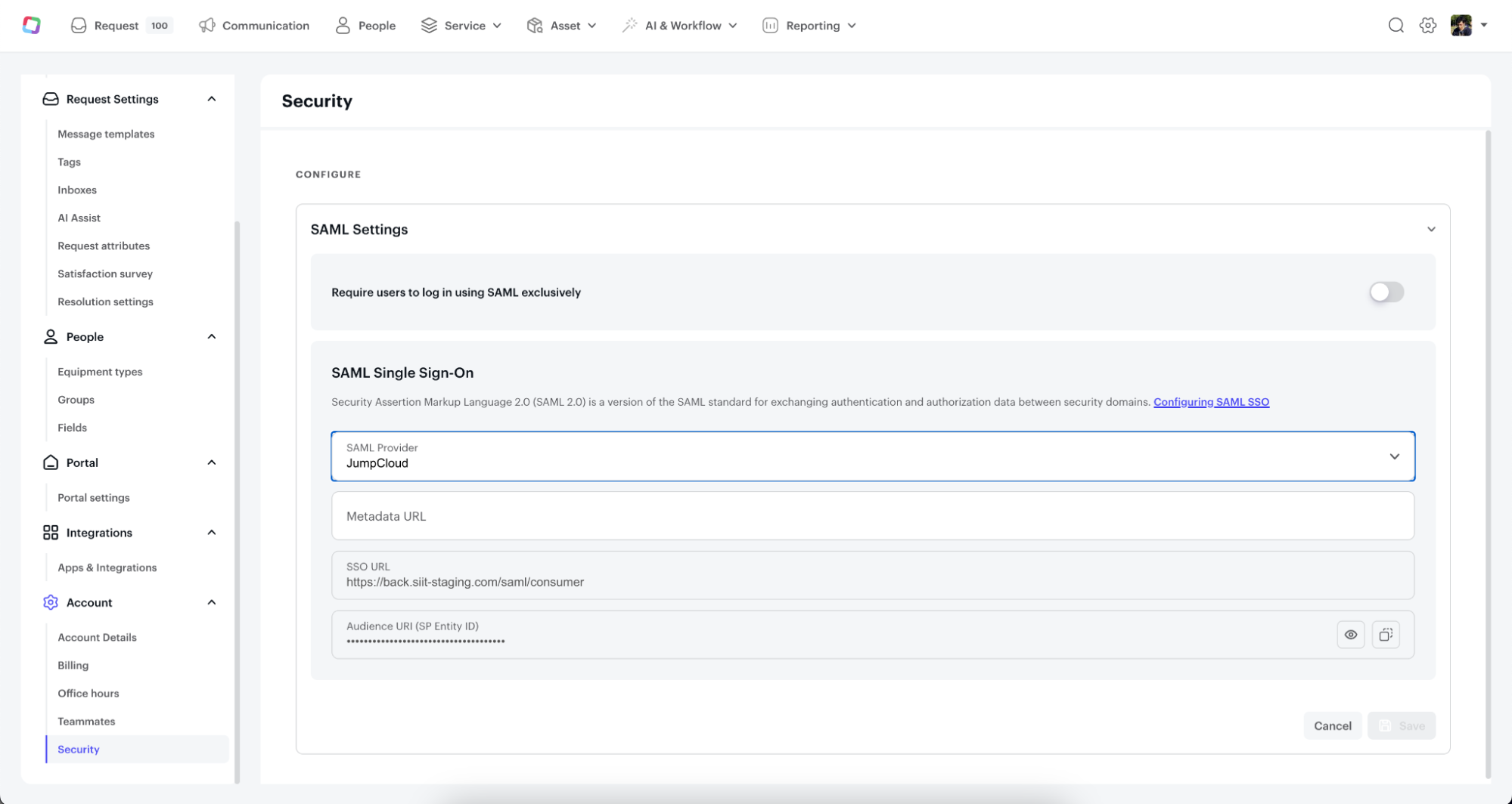 Set up SAML SSO with JumpCloud